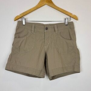 Kuhl Kontra‎ 6" Light Khaki Hiking Shorts Womens Outdoor Cargo Utility 6 Hiking